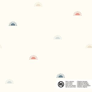 Katoen tricot ondergaande zonnen offwhite