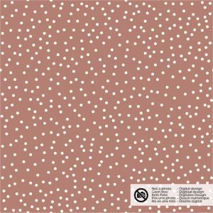 Katoen poplin stippen brick