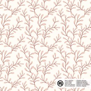 Katoen poplin twijgen brick