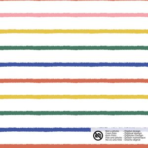 Katoen poplin strepen wit