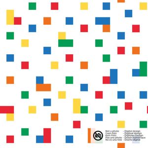 Katoen poplin blokjes wit