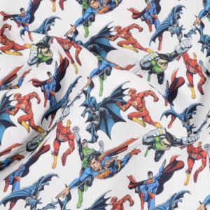 Katoen poplin justice league wit