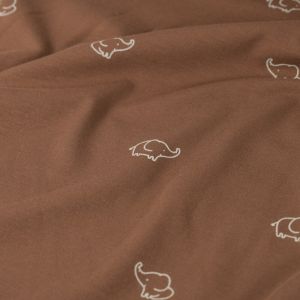 Katoen tricot olifanten roest