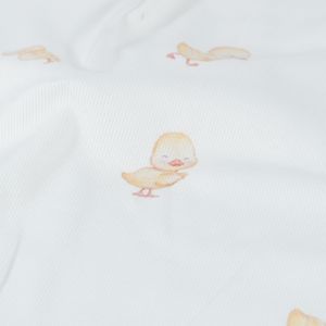 Rib jersey jonge eendjes offwhite
