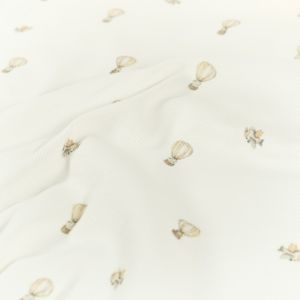 Rib jersey dieren in luchtballonnen offwhite