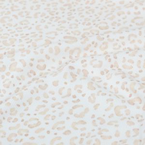 Rib jersey luipaard offwhite