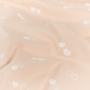Katoen tricot hartjes lichtroze