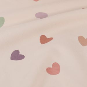 Sweat/french terry hartjes lichtroze