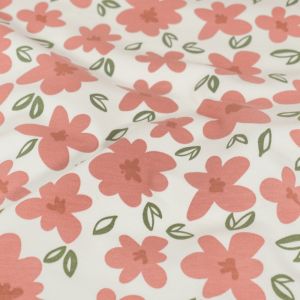 Sweat/french terry bloemen offwhite