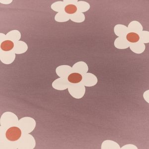 Sweat/french terry bloemen mauve