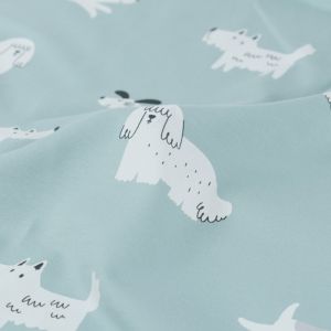 Sweat/french terry honden babyblauw