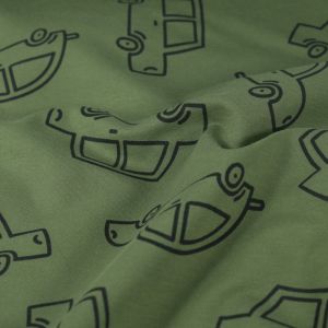 Sweat/french terry auto's bosgroen