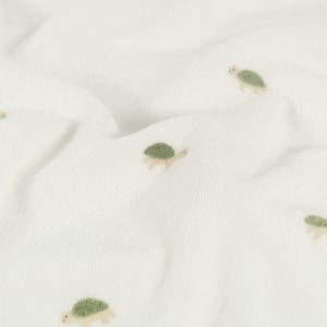 Stretch badstof schildpadden offwhite