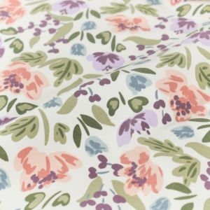 Sweat/french terry bloemen offwhite