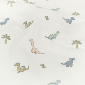 Katoen tricot dino's offwhite