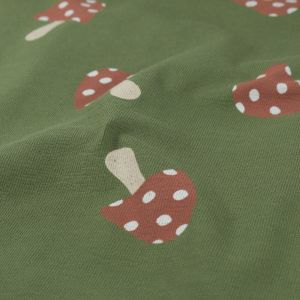 Terry crêpe paddenstoelen bosgroen
