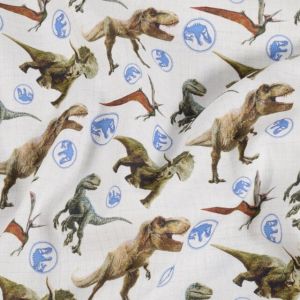 Katoen poplin jurassic world dino's wit