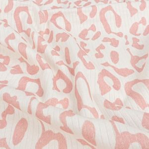 Rib jersey luipaard oudroze