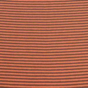 50x70 cm boordstof gestreept 2mm taupe/oranje