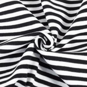 50x70 cm boordstof gestreept 6mm zwart