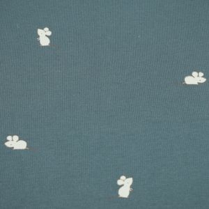 Katoen tricot muizen indigo