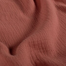 Katoenen mousseline uni roodhout