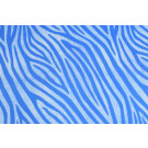 100x150 cm Katoen tricot Jeanslook Zebra's lichtblauw
