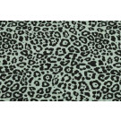 Katoen tricot luipaard mint melange