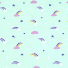 Dapper katoen regenbogen light mint