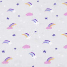 Dapper katoen regenbogen lichtgrijs