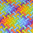 Joggingstof digitaaldruk geometrisch multicolor
