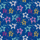 100x150cm Sweat/French Terry sterren blauw