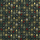 50x145 cm Katoen poplin christmas ornamenten groen/goud