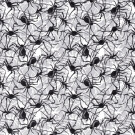 Polyester jersey spinnen folie lichtgrijs/zwart