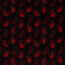 Polyester jersey handen folie zwart/rood