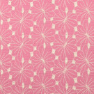 katoenen mousseline geborduurd bloemen roze