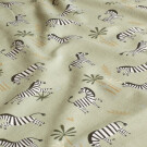 katoen tricot zebra's olijfgroen