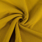 Wafel-jersey tricot okergeel Blooming Fabrics