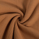 Wafel-jersey tricot pecan bruin Blooming Fabrics