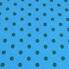 95x150 cm katoen tricot stippen aqua/donkerblauw