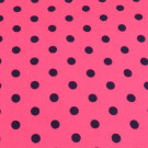95x150 cm katoen tricot stippen marine/roze