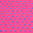 95x150 cm katoen tricot sterren aqua/roze