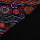 Softshell digitaaldruk mandala's multicolor/zwart