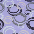 Katoen Tricot abstracte cirkels lila
