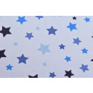 100x150 cm katoen tricot sterren lichtblauw