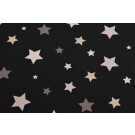 100x150 cm katoen tricot sterren zwart