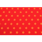 95x150 cm katoen tricot sterretjes rood/oranje