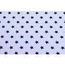 95x150 cm katoen tricot sterretjes lichtblauw/marine