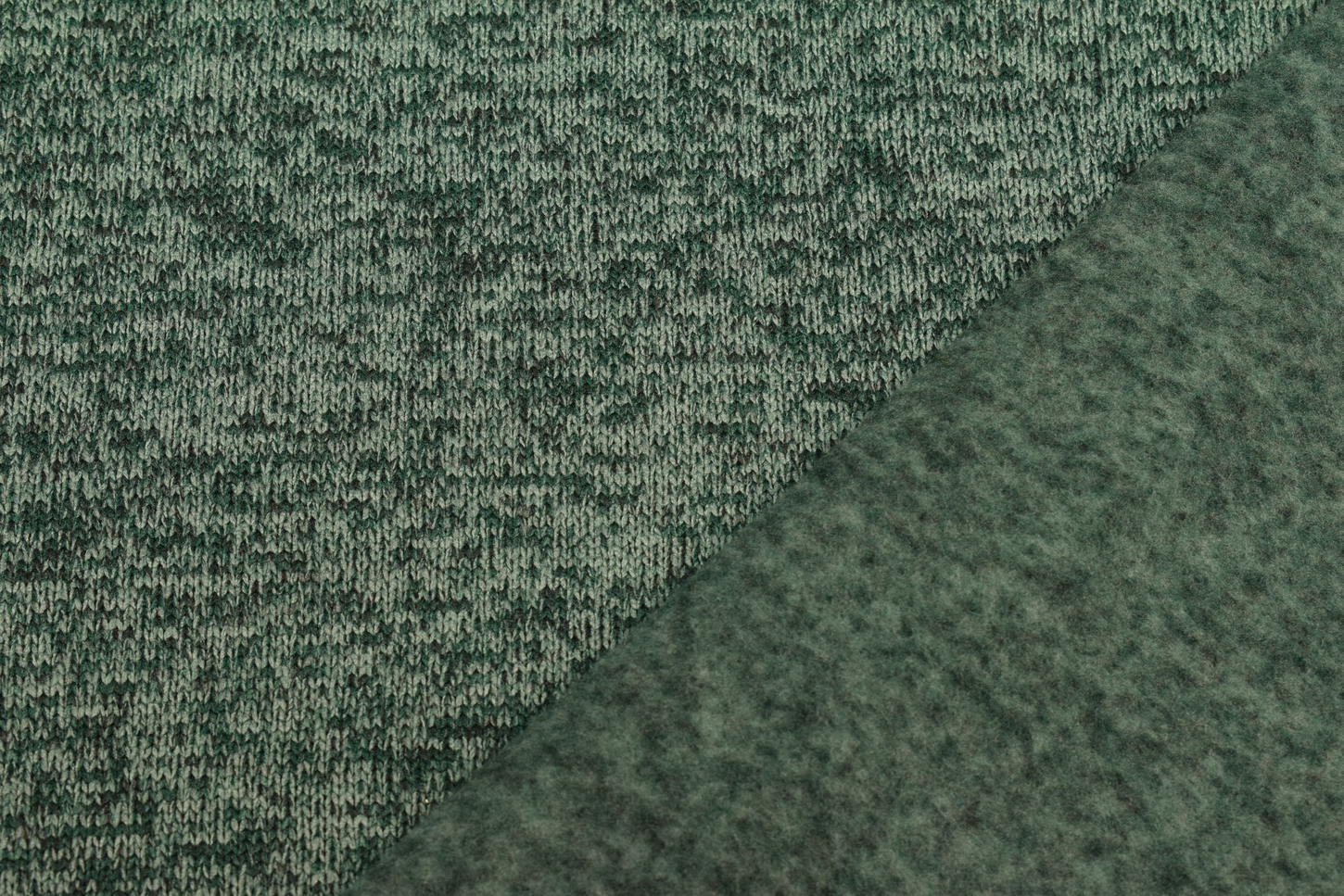 gebreide fleece melange donkergroen